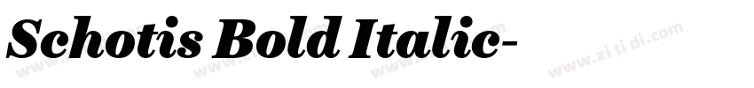 Schotis Bold Italic字体转换 Schotis Bold Italic字体转换